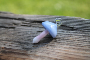Enchanted Glass Fungi Miniature - Delicate Mushroom Sculpture for Collectors