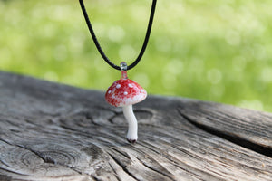 Glass Fairy Ring Mushroom - Miniature Woodland Artistry