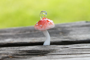 Intricately Detailed Glass Mini Mushroom - Luminous Fungus Fantasy