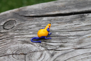 Mini Glass Rat Figurine - Handblown Glass Artistry in Rat Form