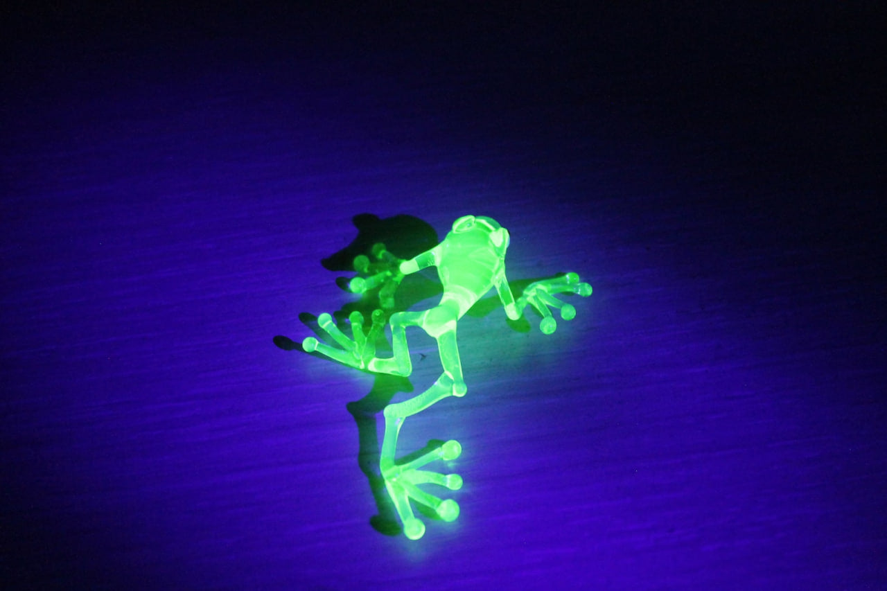 Uranium Glass Frog Pendant pendant Blown Glass Frog Uranium Vaseline Glass Figurine Frog necklace Frog Glass UV Miniature