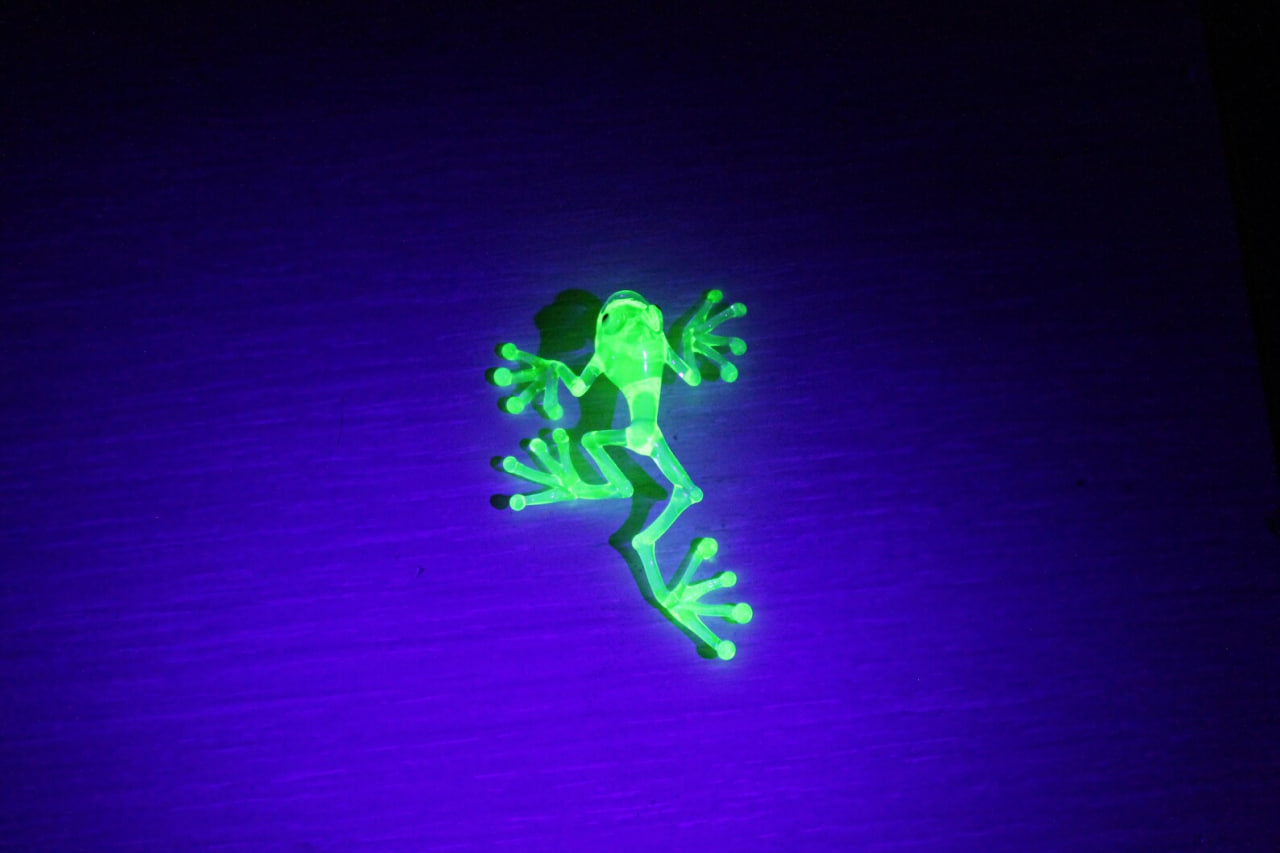 Uranium Glass Frog Pendant pendant Blown Glass Frog Uranium Vaseline Glass Figurine Frog necklace Frog Glass UV Miniature