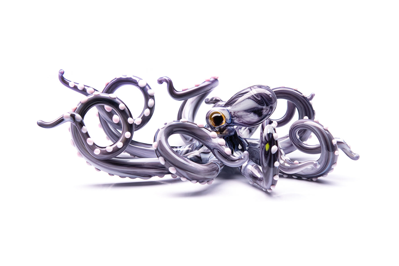 Purple Blown Glass Octopus glass figurine