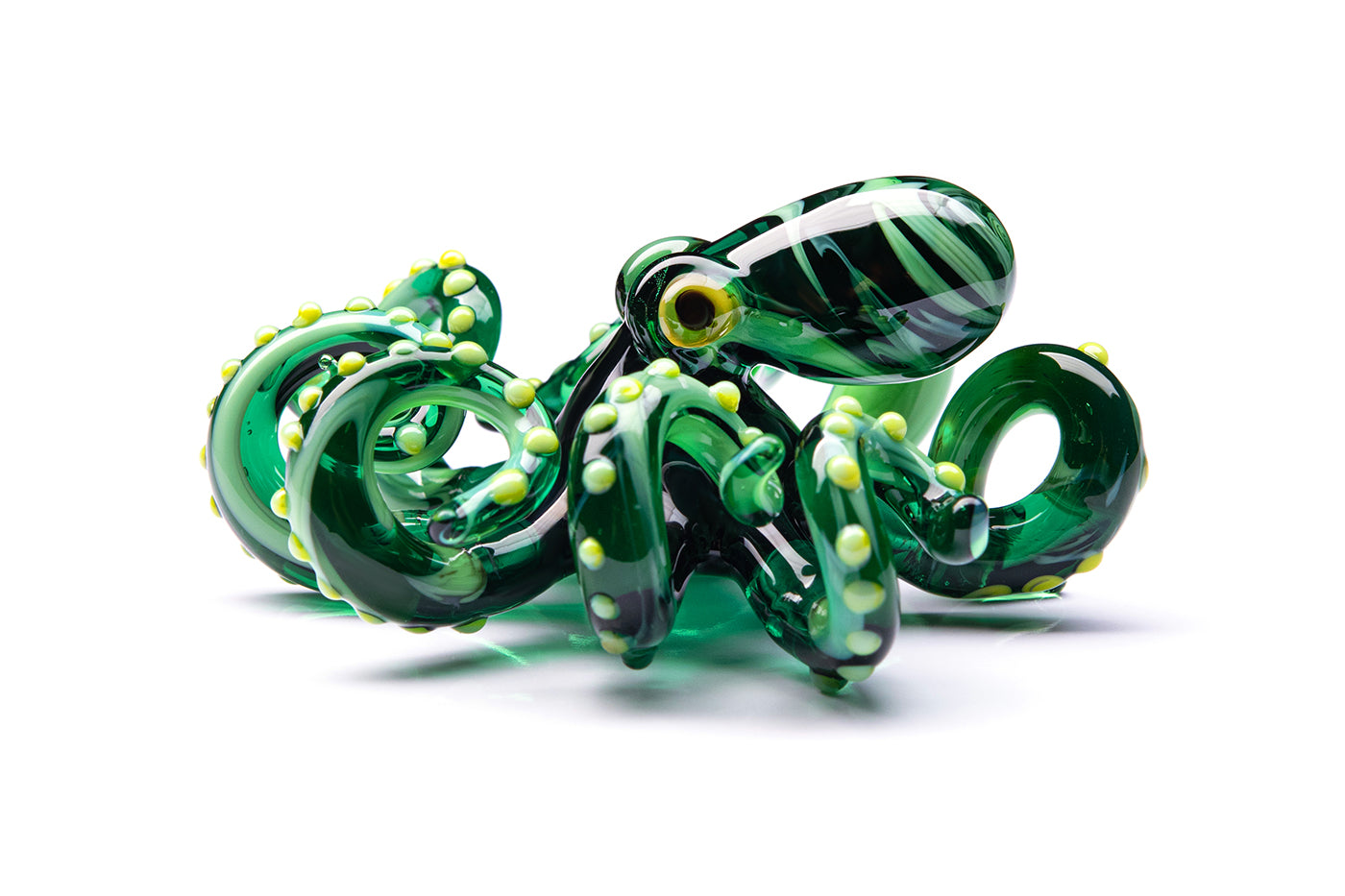 The Green Octopus pendant blown glass octopus necklace