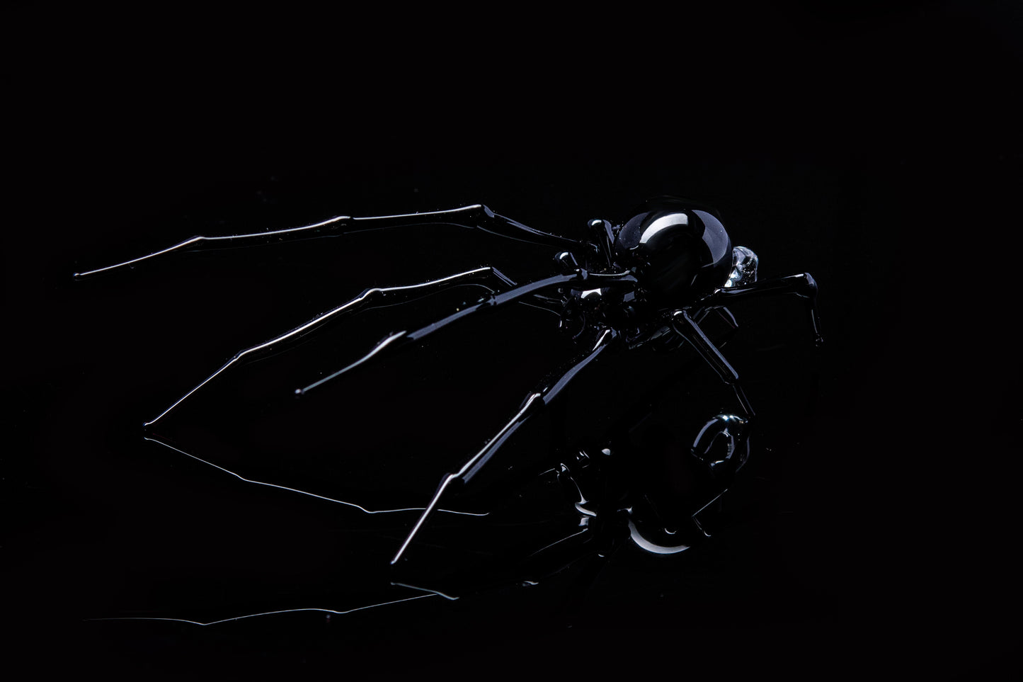 Spider Pendant, Glass Spider Necklace, Goth Necklace