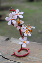 Load image into Gallery viewer, Bees And Flowers Hand Blown Glass Lampwork Collectible Miniature Figurine
