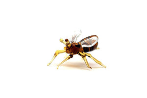 Glass Bee Blown Collectible Figurine honey bee , Animals Glass, Art Glass, Blown Glass honey bee, glass sculpture for sale, State Symbols