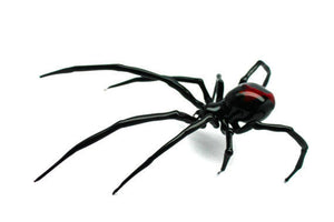 Art Glass black Widow Figurine, Blown Glass Spider,  hand blown glasses, BLACK WIDOW, Spider Charms