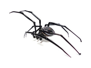 Art Glass Spider Figurine, Blown Glass Spider, Spider halloween, hand blown glasses, Glass Insect