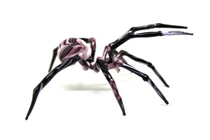 Art Glass Spider Figurine, Blown Glass Spider, Spider halloween, hand blown glasses, Glass Insect