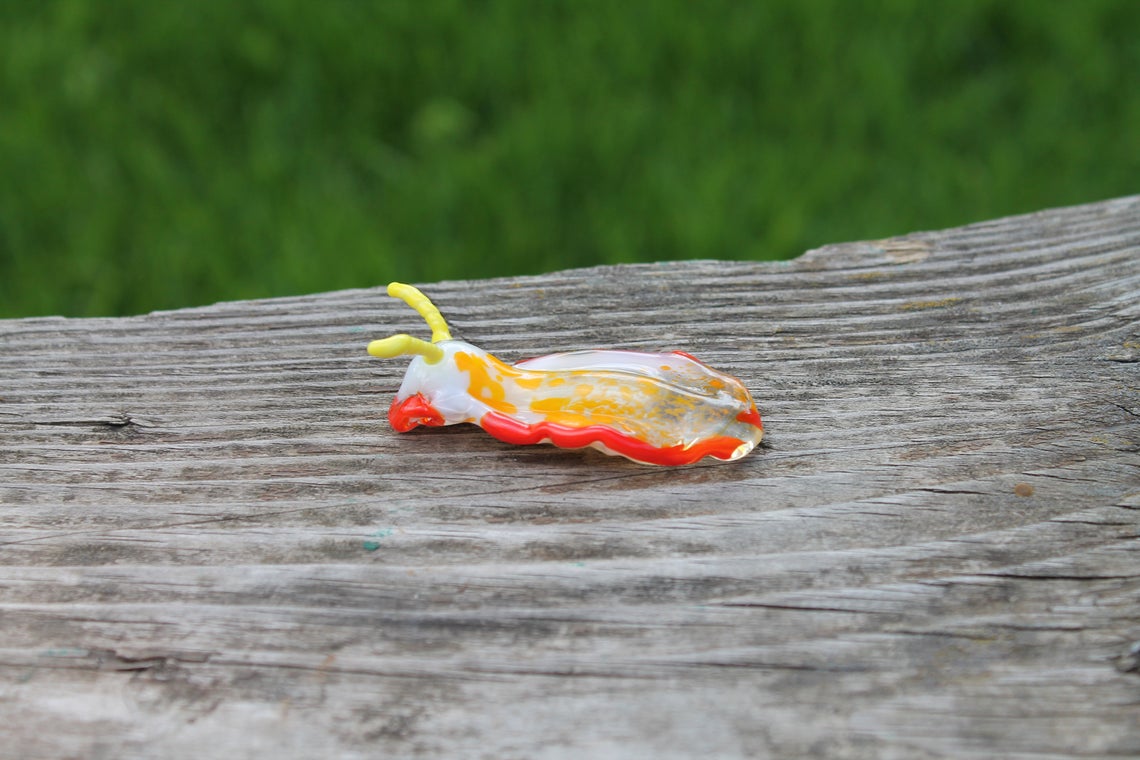 Sea Slug glass sculpture - slug figure - Sea Slug - Nudibranch
