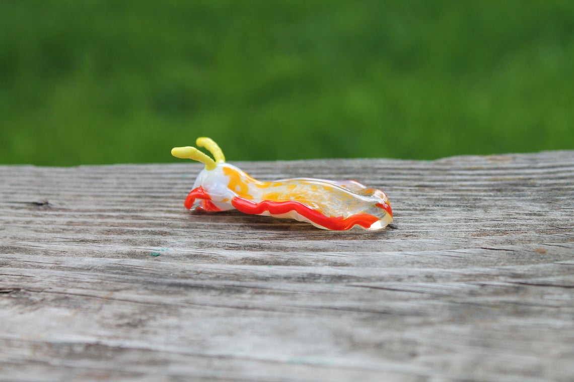 Sea Slug glass sculpture - slug figure - Sea Slug - Nudibranch