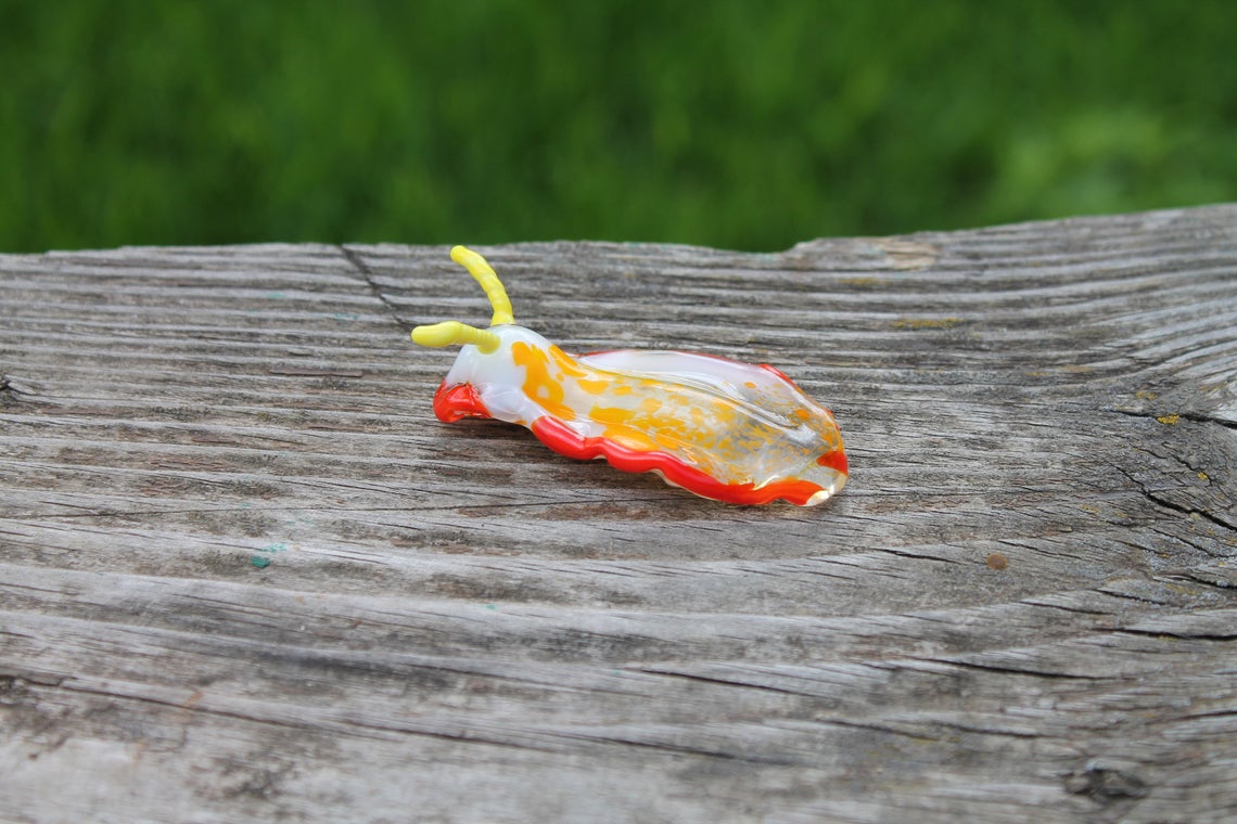Sea Slug glass sculpture - slug figure - Sea Slug - Nudibranch