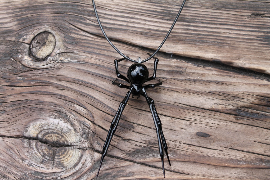 Pendant Spider Animals Glass, Hanging Blown glass