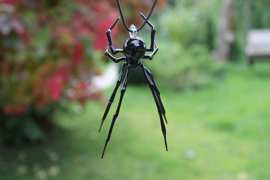 Pendant Spider Animals Glass, Hanging Blown glass