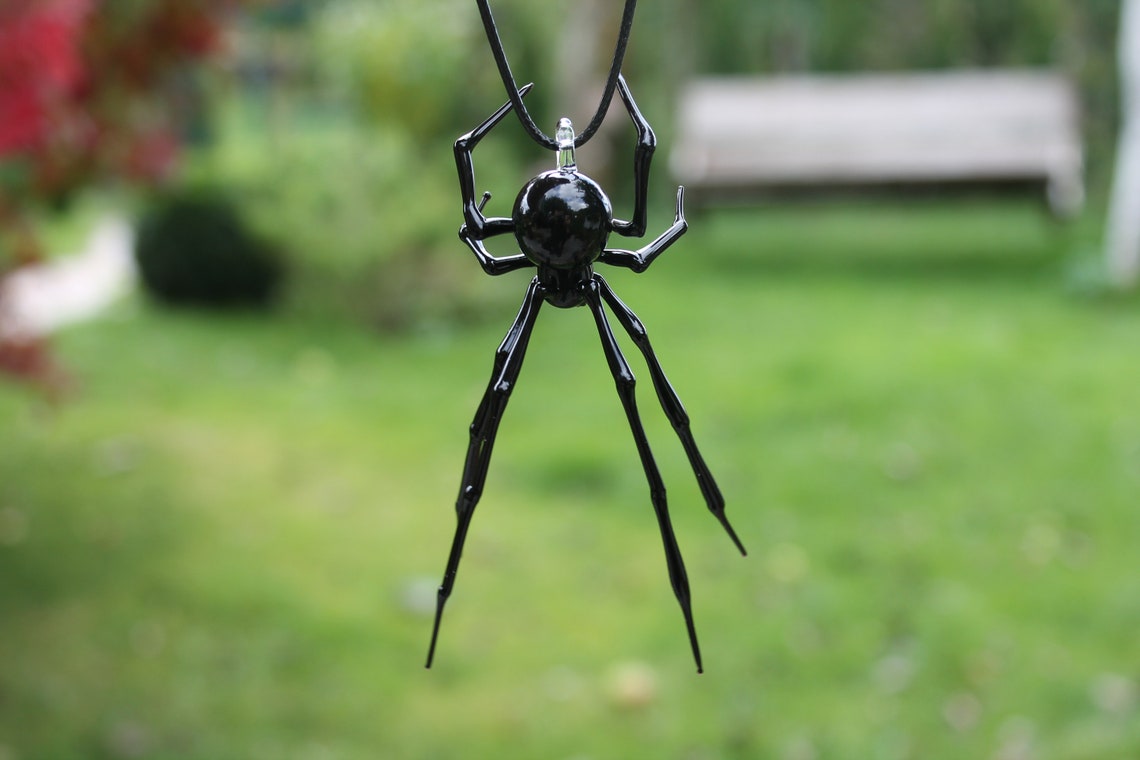 Pendant Spider Animals Glass, Hanging Blown glass