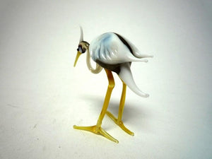 Glass Heron Bird Glass Sculpture