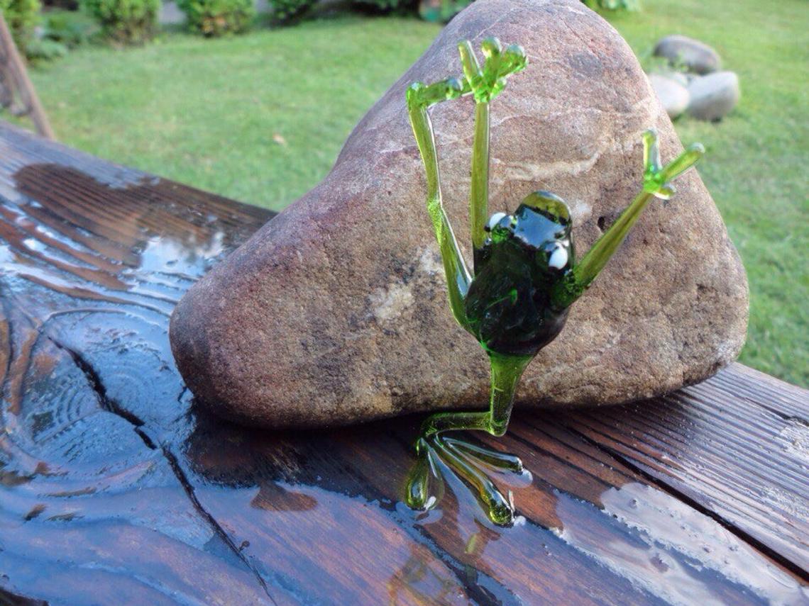 Copy of Frog glass Miniature, Animals Glass, Art Glass, Blown Glass