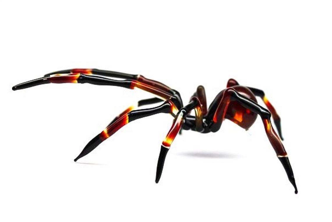 Large Red And Black Murano Glass Spider Figurine – Handmade