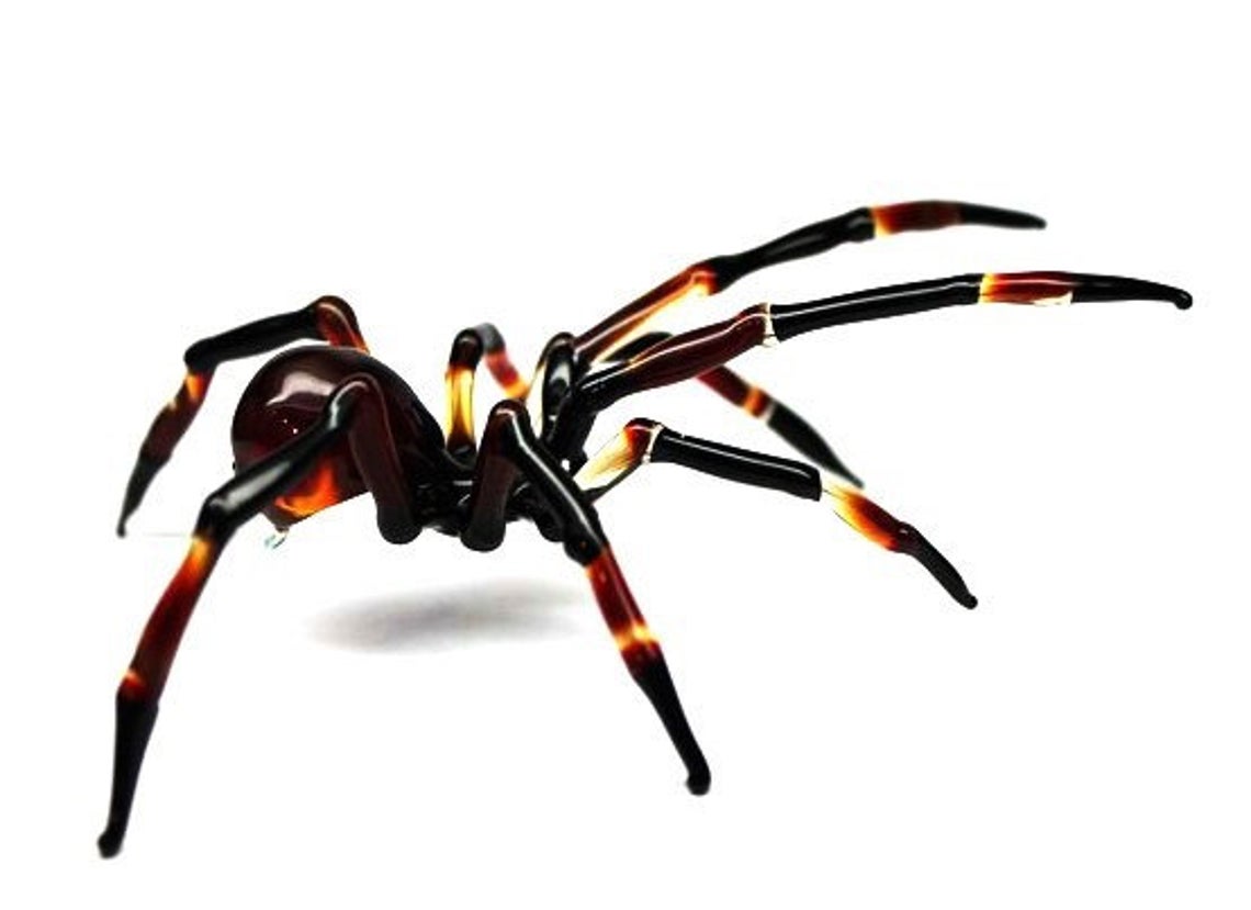 Large Red And Black Murano Glass Spider Figurine – Handmade