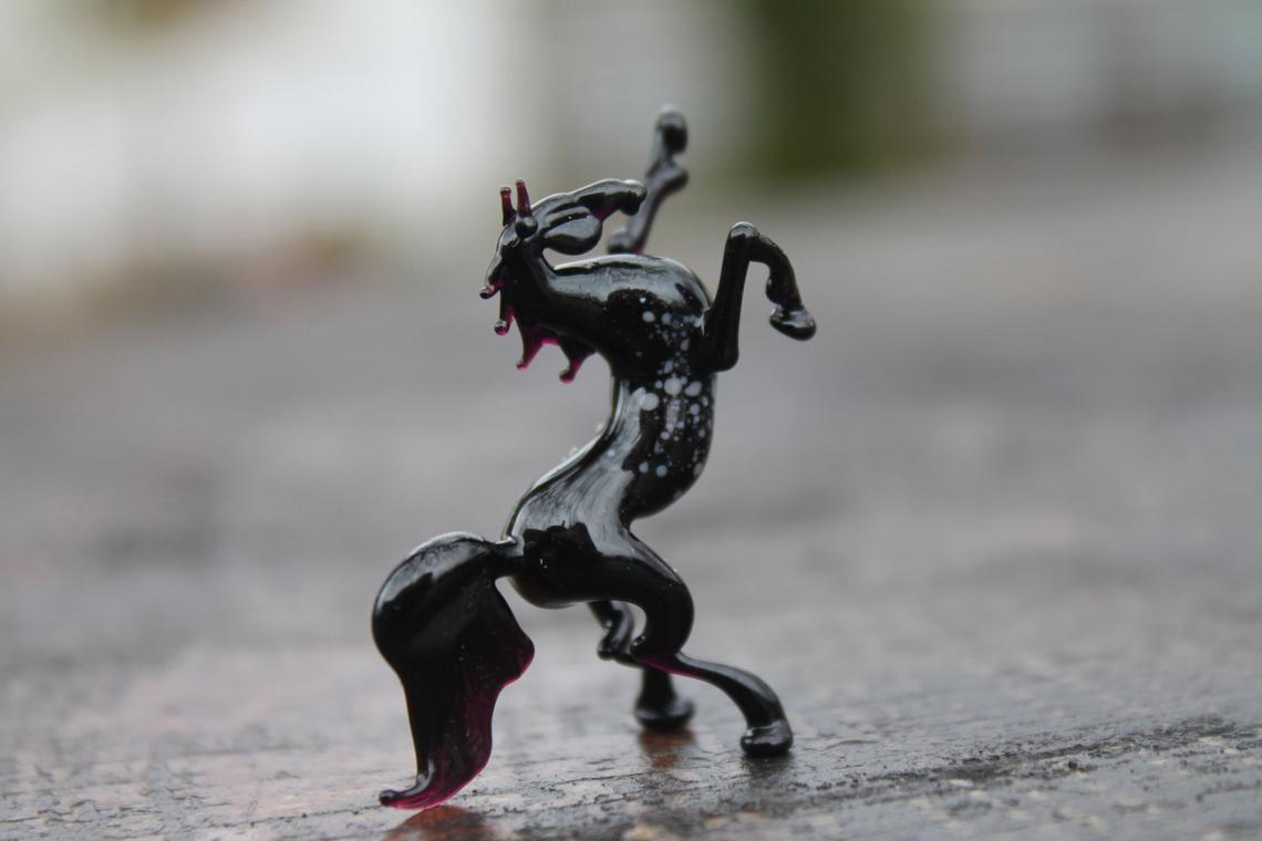 Glass Horse Figurine Hand-Blown Collectible Art Glass