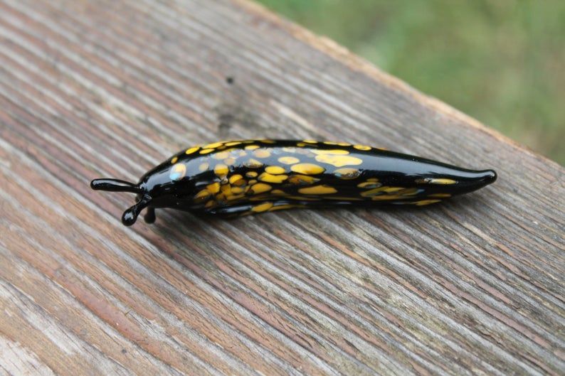 Spotted Slug glass sculpture