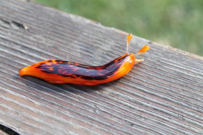 Spotted Slug glass sculpture