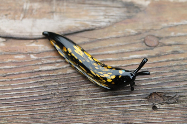 Spotted Slug glass sculpture