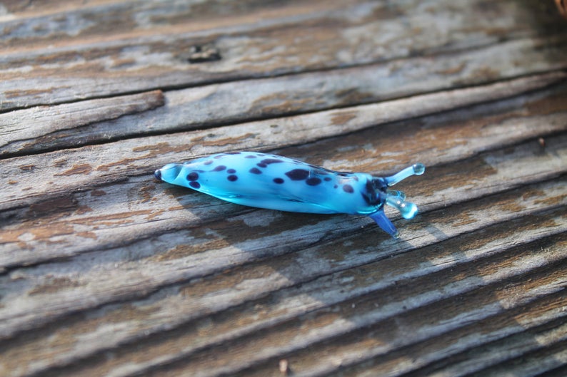Garden Spotted Slug glass sculpture