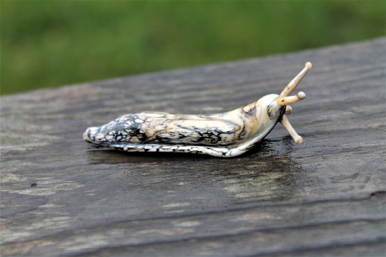 Spotted Slug glass sculpture