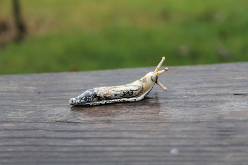 Spotted Slug glass sculpture