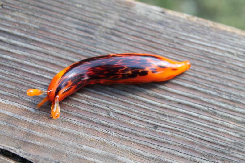 Spotted Slug glass sculpture