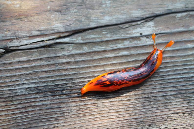 Spotted Slug glass sculpture