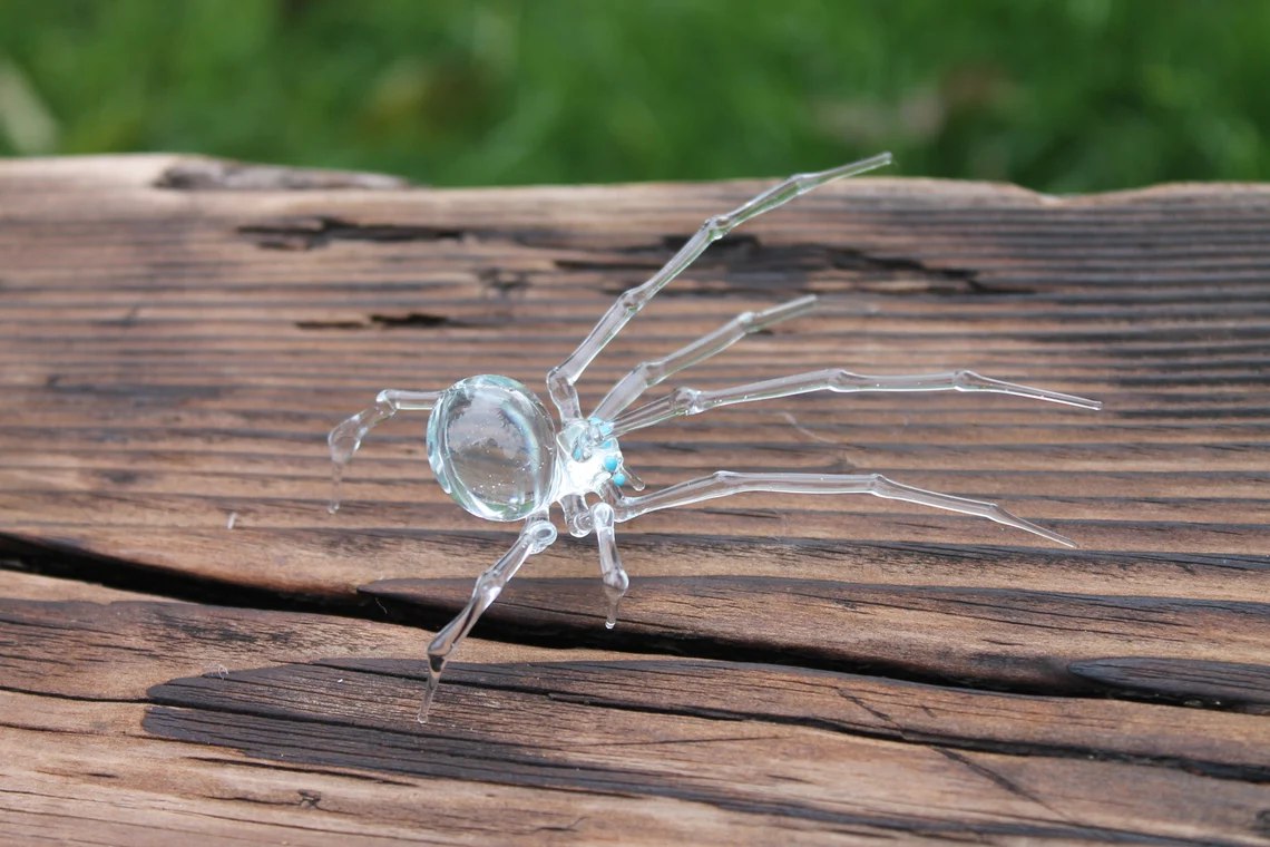 Spider Animals Glass, Art Glass, Blown Glass, blown glass figurine, stained glass, hand blown glass,