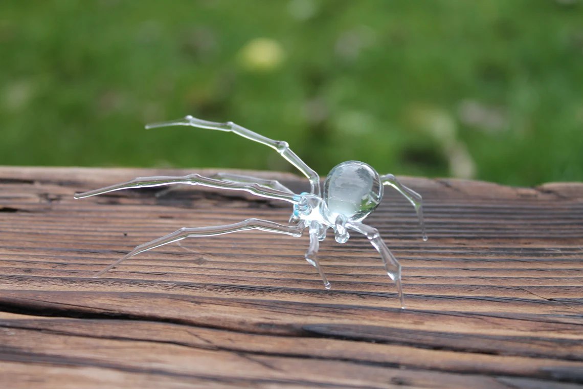 Spider Animals Glass, Art Glass, Blown Glass, blown glass figurine, stained glass, hand blown glass,