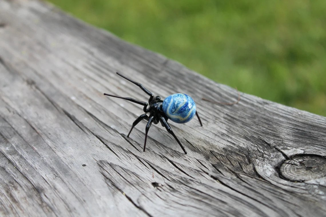 Spider Animals Glass, Art Glass, Blown Glass, Sculpture Made Of Glass, blown glass figurine