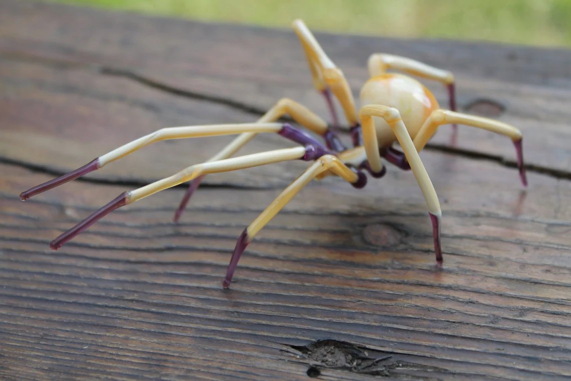 Spider Animals Glass, Art Glass, Blown Glass, Sculpture Made Of Glass, blown glass figurine