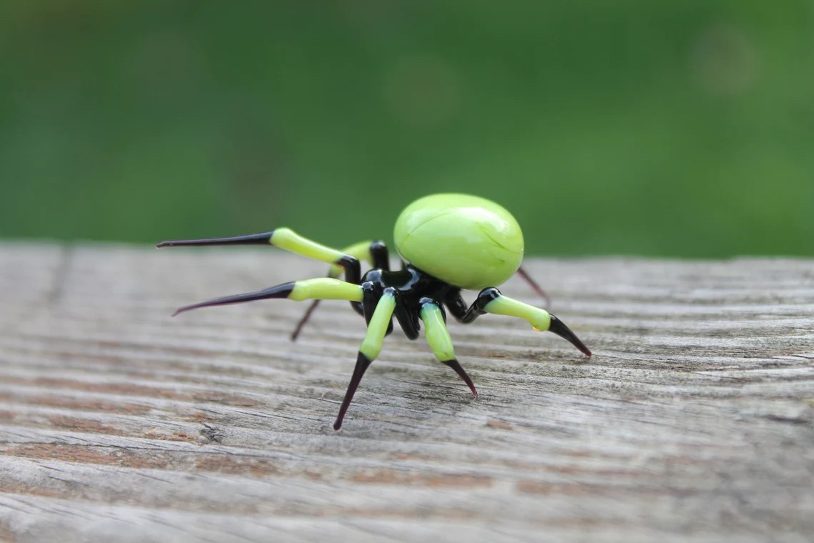 Spider Animals Glass, Art Glass, Blown Glass, Sculpture Made Of Glass, blown glass figurine