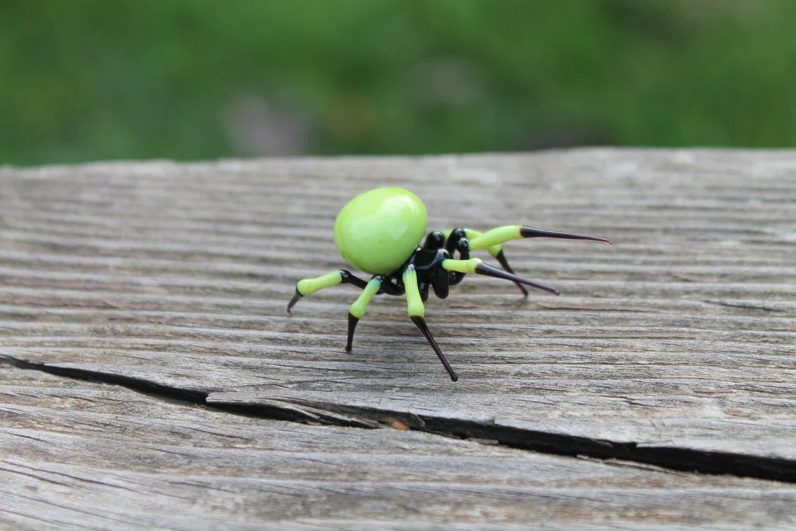 Spider Animals Glass, Art Glass, Blown Glass, Sculpture Made Of Glass, blown glass figurine