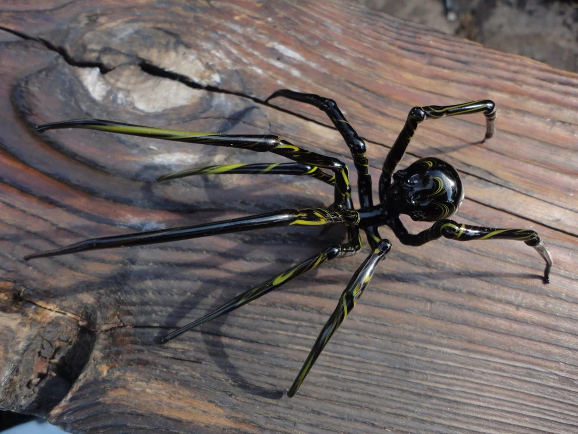 Spider Animals Glass, Art Glass, Blown Glass, Sculpture Made Of Glass