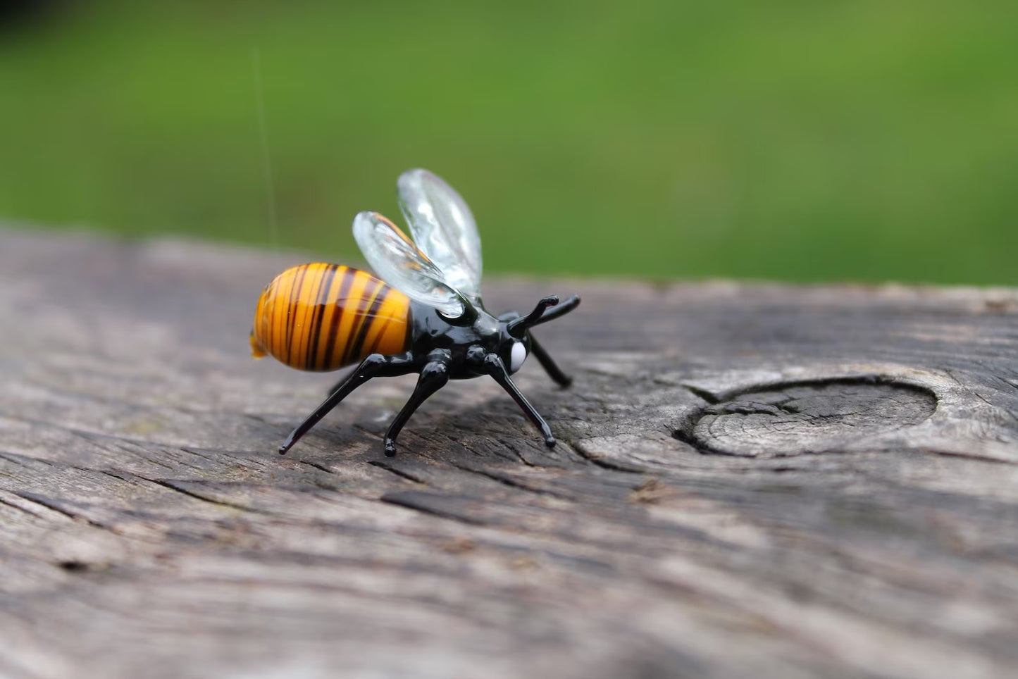Glass Honey Bee : Elegant and Unusual Decor for Any Interior, Bee Figurine, Beekeeper Gift