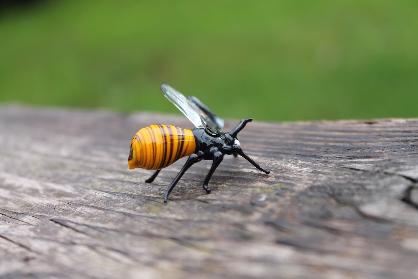 Glass Honey Bee : Elegant and Unusual Decor for Any Interior, Bee Figurine, Beekeeper Gift