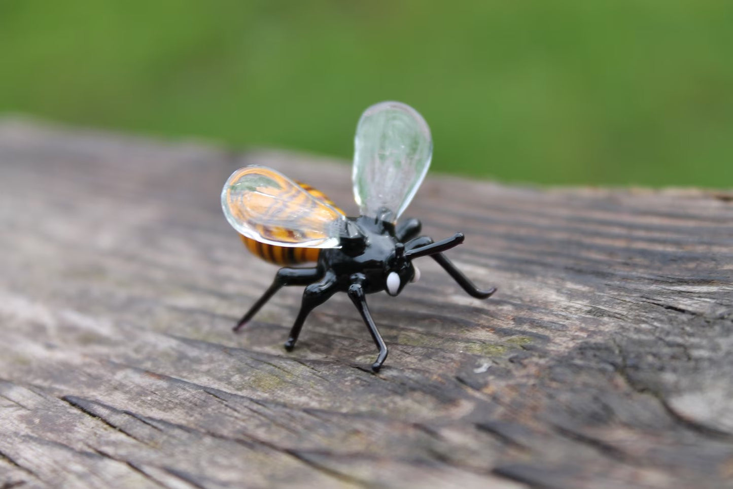 Glass Honey Bee : Elegant and Unusual Decor for Any Interior, Bee Figurine, Beekeeper Gift