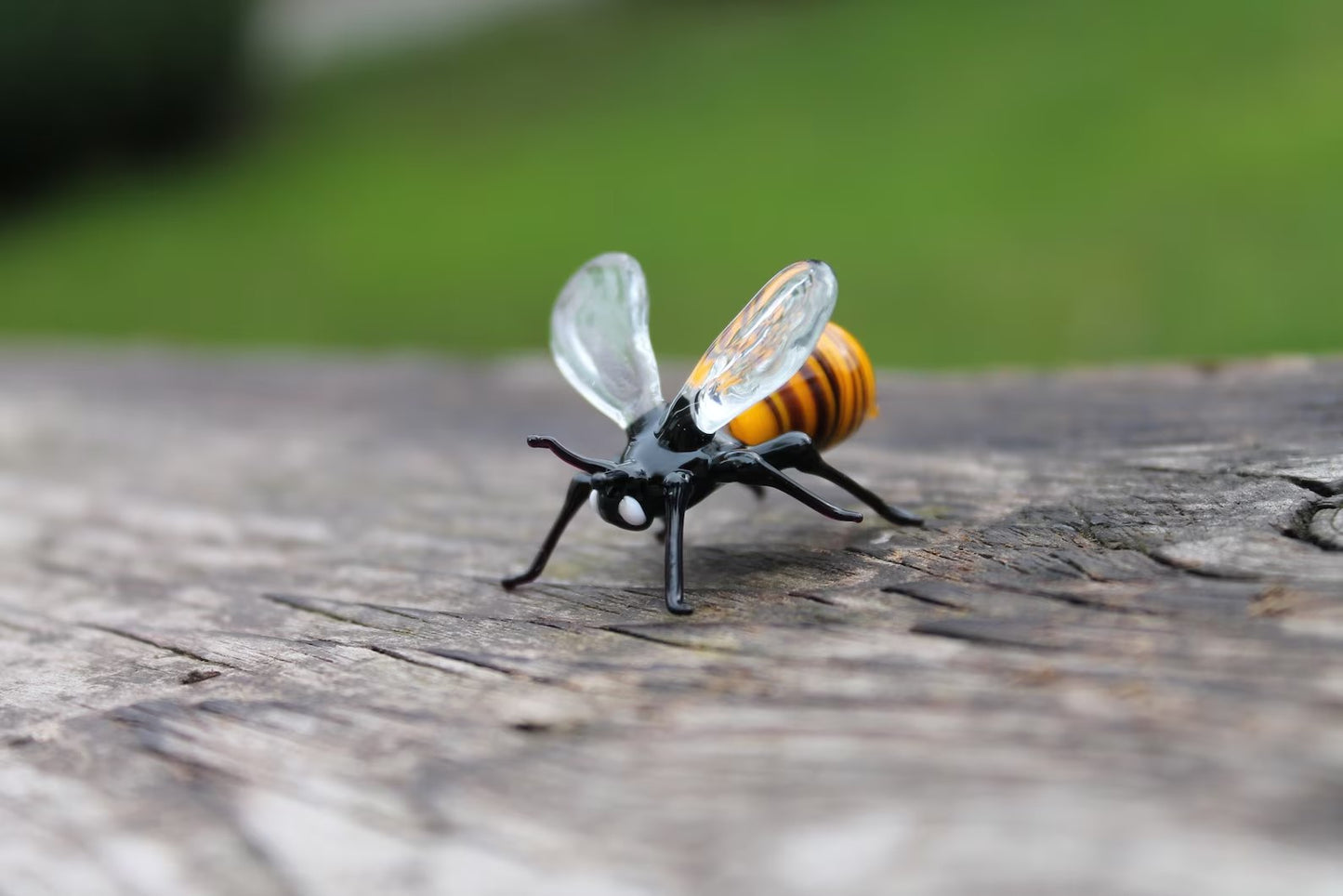 Glass Honey Bee : Elegant and Unusual Decor for Any Interior, Bee Figurine, Beekeeper Gift