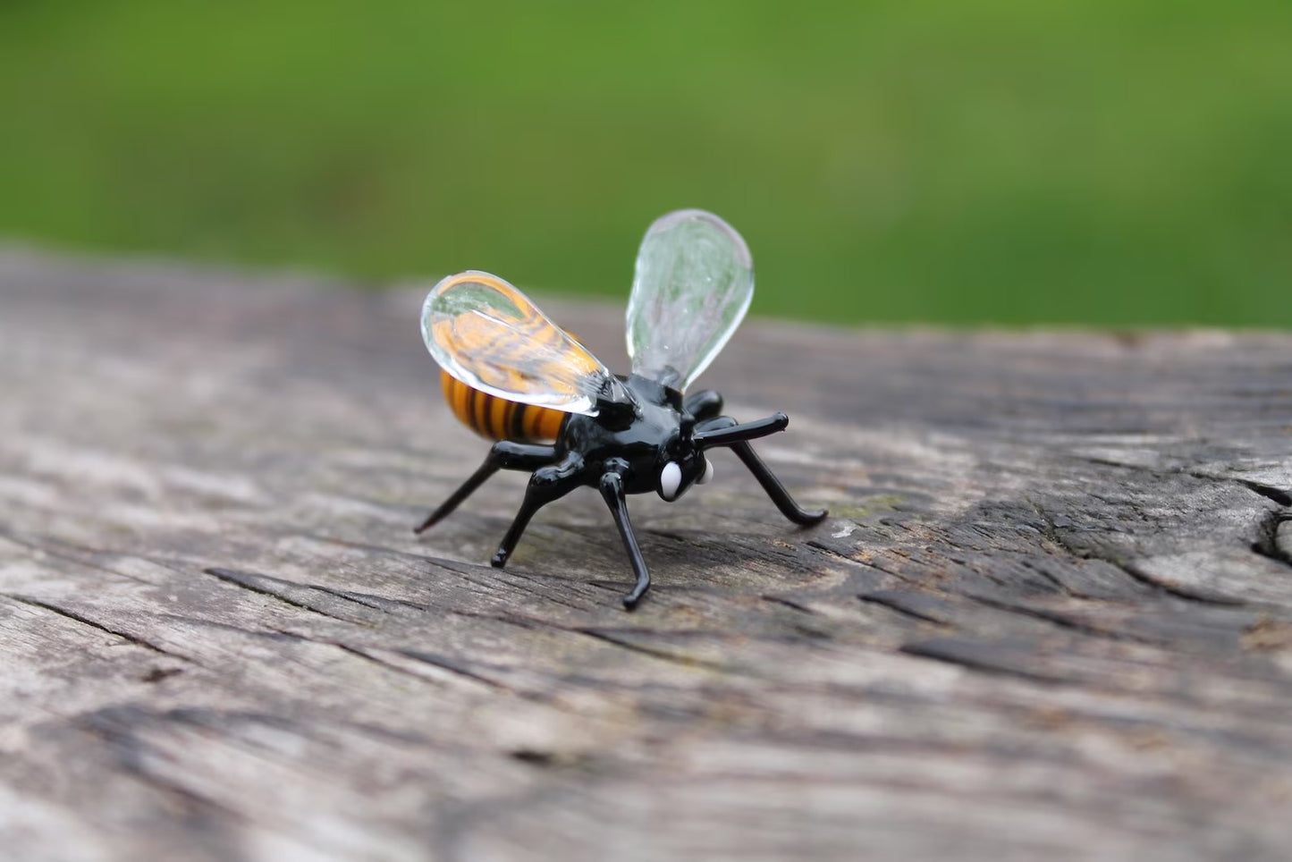 Glass Honey Bee : Elegant and Unusual Decor for Any Interior, Bee Figurine, Beekeeper Gift