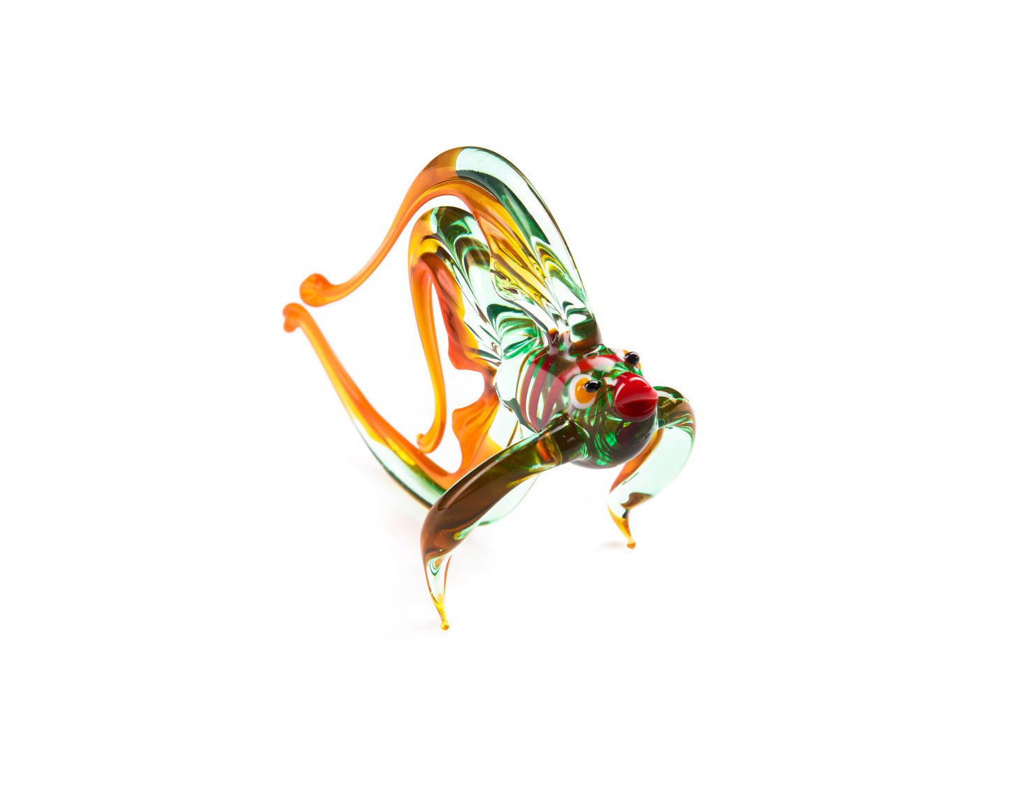 Uranium Glass Fish Figurine Glowing UV Sculpture Handmade Lampwork Collectible Gift for Aquarium Lovers
