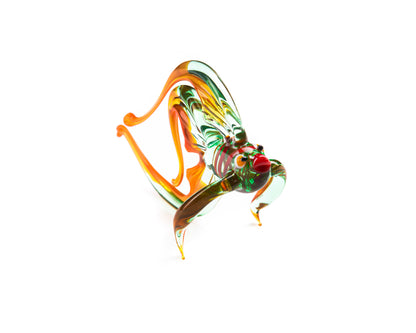 Uranium Glass Fish Figurine Glowing UV Sculpture Handmade Lampwork Collectible Gift for Aquarium Lovers