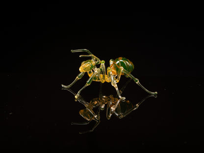 Glowing Glass Horse Figurine – Handmade Uranium Glass Animal, UV Reactive Collectible Art Sculpture