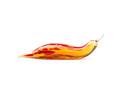 Deep Bronze Red Uranium Glass Slug Figurine UV Reactive Green Hand Blown Lampwork Animal Art Collectible Gift