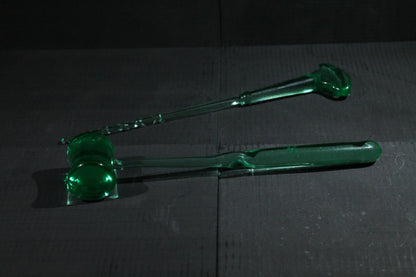 Uranium Glass Lobotomy Tool Set – Glowing Horror Art, Dark Medical Glass Sculpture, UV Reactive Creepy Decor for Curio Cabinet
